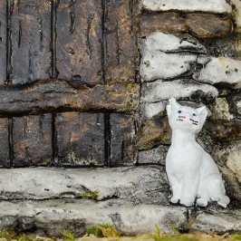 Capanna con Giara e Gatto per il Presepe