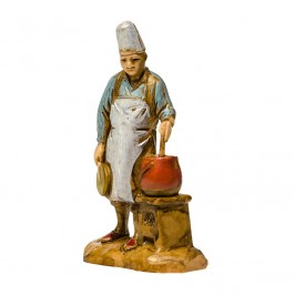 Cuoco Vicino al Fuoco per il Presepe