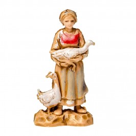 Donna con Oche per il Presepe