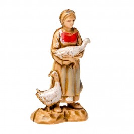 Donna con Oche per il Presepe