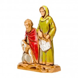 Donna con Pastore in Ginocchio per il Presepe