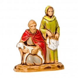 Donna con Pastore in Ginocchio per il Presepe