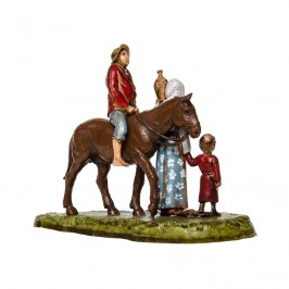 Uomo a Cavallo con Famiglia