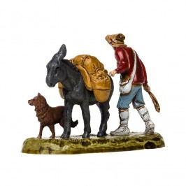 Pastore con Asino e Cane 6 cm