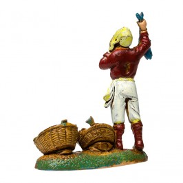 Pescivendolo con Cesti di Pesce