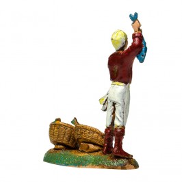 Pescivendolo con Cesti di Pesce