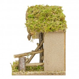 Capanna con Percorelle per la Natività 12 cm.