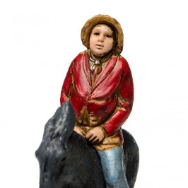 Pastore su Asino con Bambino sulla Botte