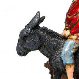 Pastore su Asino con Bambino sulla Botte