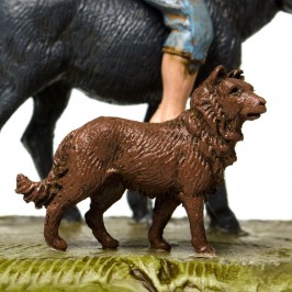 Pastore su Asino con Bambino sulla Botte