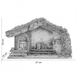 Capanna con Porta in Legno per 12 cm