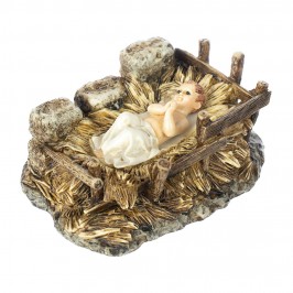 Gesù Bambino con Culla in Resina