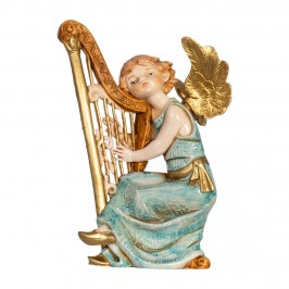 Angelo con Arpa Fontanini cm 15