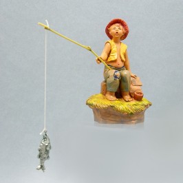 Statua Bambino che Pesca...