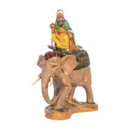 Re Mulatto su Elefante Fontanini 19 cm