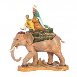 Re Mulatto su Elefante Fontanini 19 cm