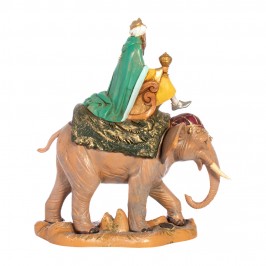 Re Mulatto su Elefante Fontanini 19 cm