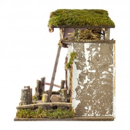 Capanna con Luce per il Presepe