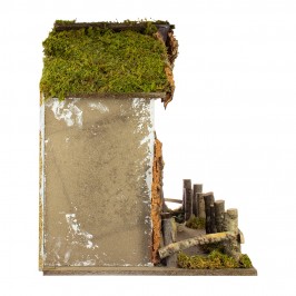 Capanna con Luce per il Presepe