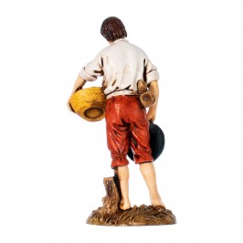 Pescatore con Cesto per il Presepe 12 cm