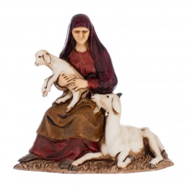 Donna Anziana con Caprette  Moranduzzo 10 cm