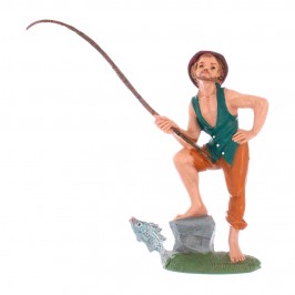 Pescatore con Canna Fontanini 12 cm