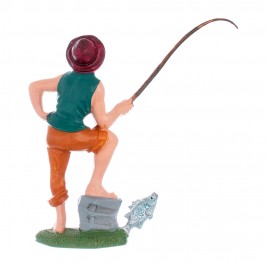 Pescatore con Canna Fontanini 12 cm