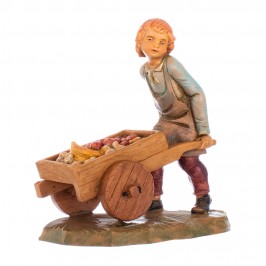 Bimbo con carretto Fontanini 12 cm