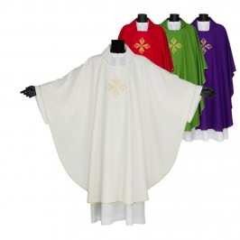 Casula Liturgica con Croce Ricamata