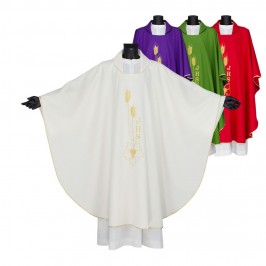 Casula con Ricamo JHS e Spighe