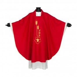 Casula con Ricamo JHS e Spighe