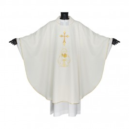 Casula Ricamo Croce Calice e Ostia