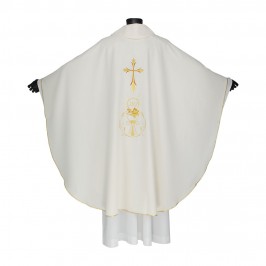 Casula Ricamo Croce Calice e Ostia