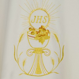 Casula Ricamo Croce Calice e Ostia