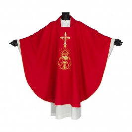 Casula Ricamo Croce Calice e Ostia