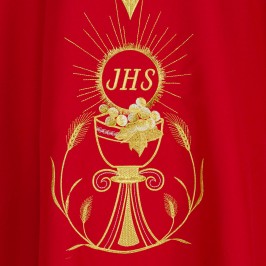 Casula Ricamo Croce Calice e Ostia