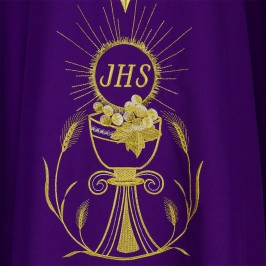 Casula Ricamo Croce Calice e Ostia