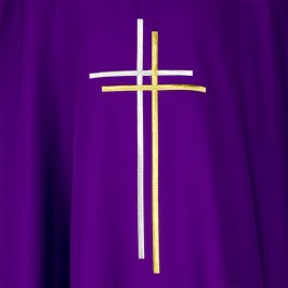 Casula con Ricamo Croce Stilizzata