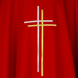 Casula con Ricamo Croce Stilizzata