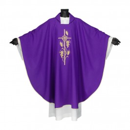 Casula in Poliestere con Croce e Spighe