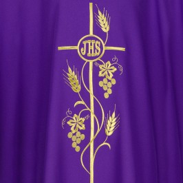 Casula in Poliestere con Croce e Spighe