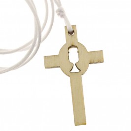 RICORDO PRIMA COMUNIONE - PRIMA CONFESSIONE - CROCE LEGNO