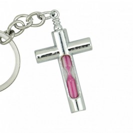 Portachiave Croce con Clessidra
