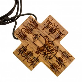 Croce Ulivo con  Calice e Spighe