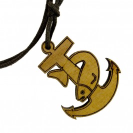 Ciondolo Ulivo Ancora Pesce 3 cm