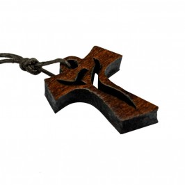 Croce Prima Comunione Legno Scuro