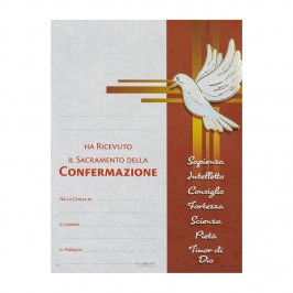 Pergamena Ricordo della Santa Cresima