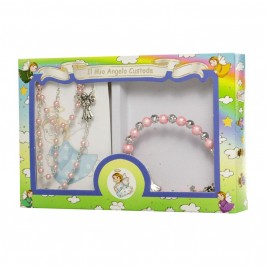 Scatola Angelo Custode con Bracciale e Rosario