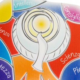 Quadretto Cresima con Colomba e Doni