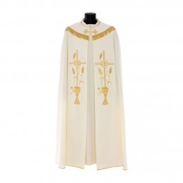 Piviale con Ricami Calice, Spighe e JHS